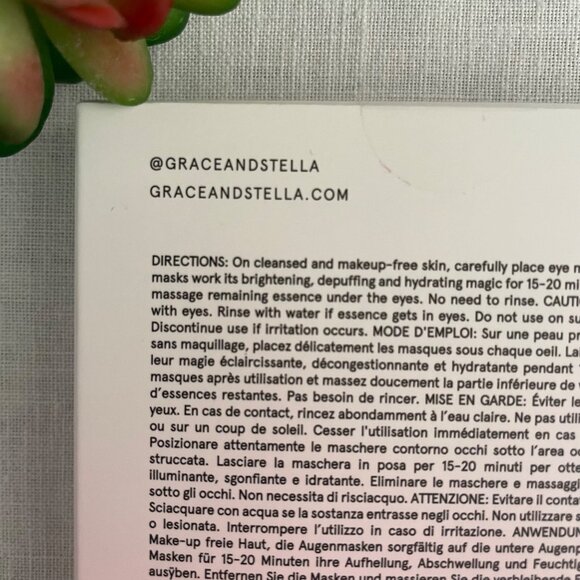 Grace and Stella Anti-Wrinkle and Energizing Eye Mask 6 Pairs Eye Patches - Picture 4 of 6